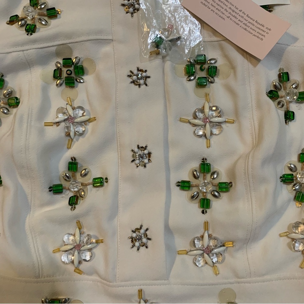 NWD Banana Republic Embellished Fit & Flare Mid Dress 2 Petite READ DESCRIPTION - Picture 10 of 13